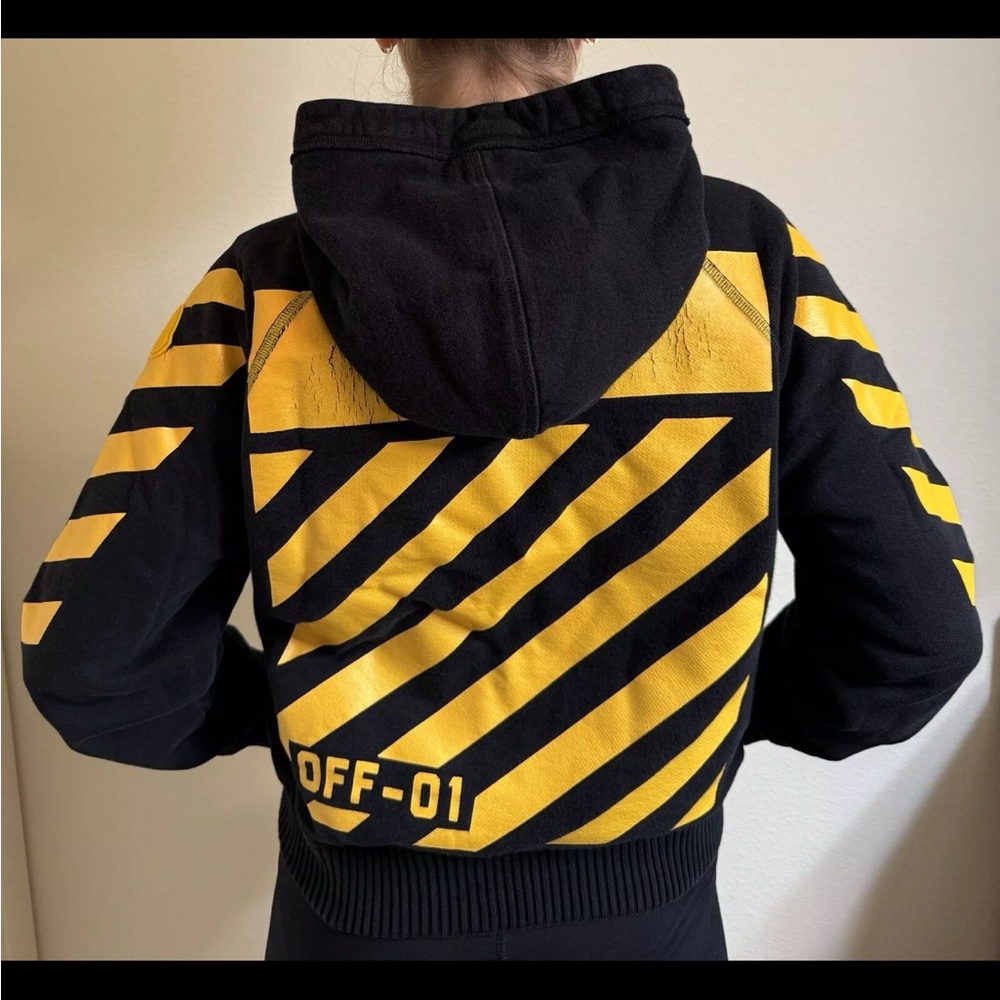 Moncler off white collaboration hoodie full zip size S